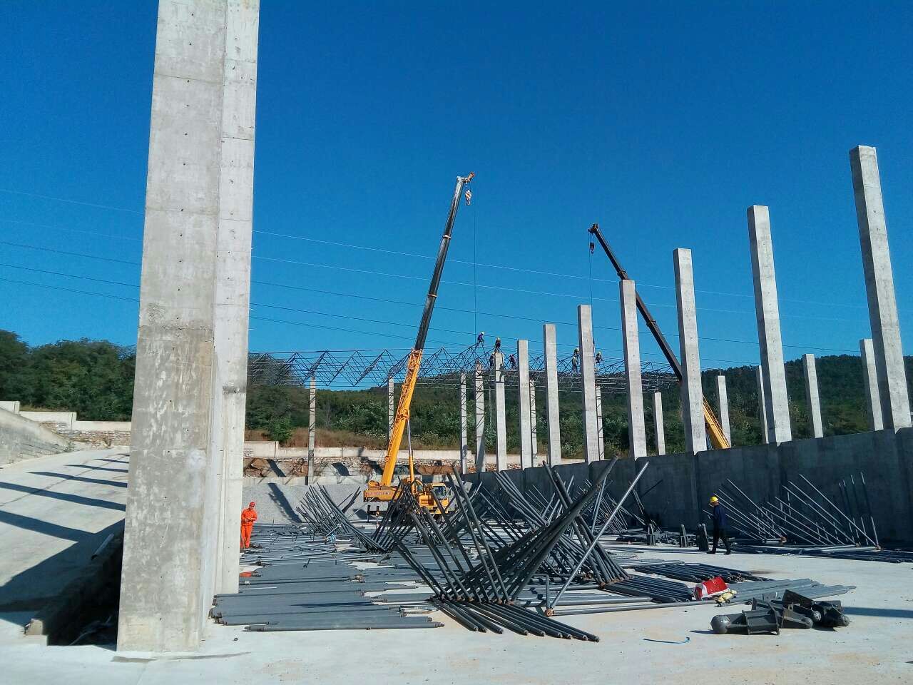 枣庄威海搅拌站网架